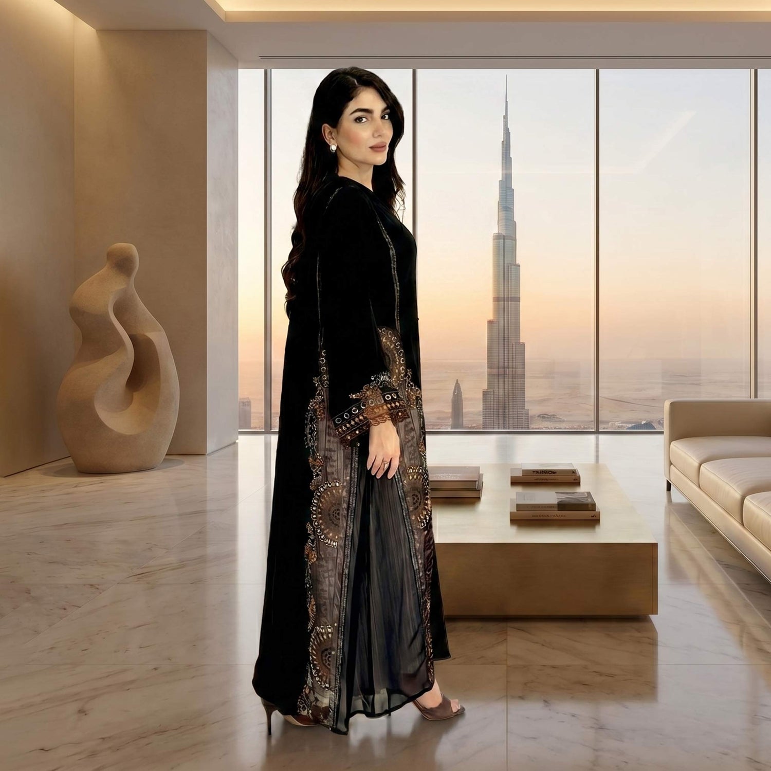 HAND WORK & DANTIL ABAYA