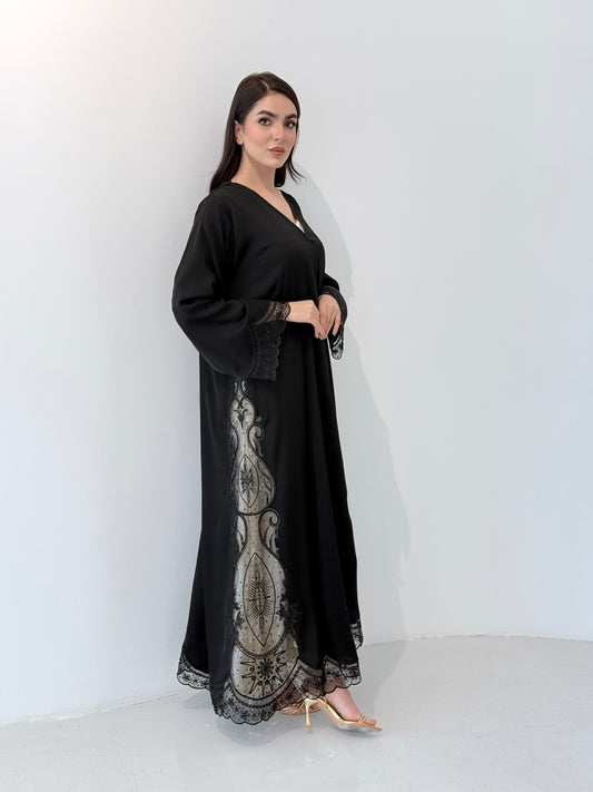 O 336 Aurev Black Abaya ✨