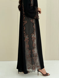 O 314 Midnight Mocha Couture Abaya