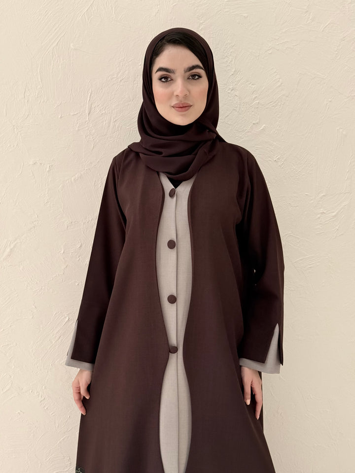 O 312  Layered Dress Abaya
