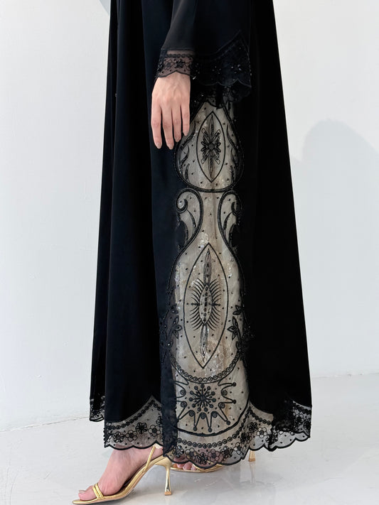 O 336 Aurev Black Abaya ✨