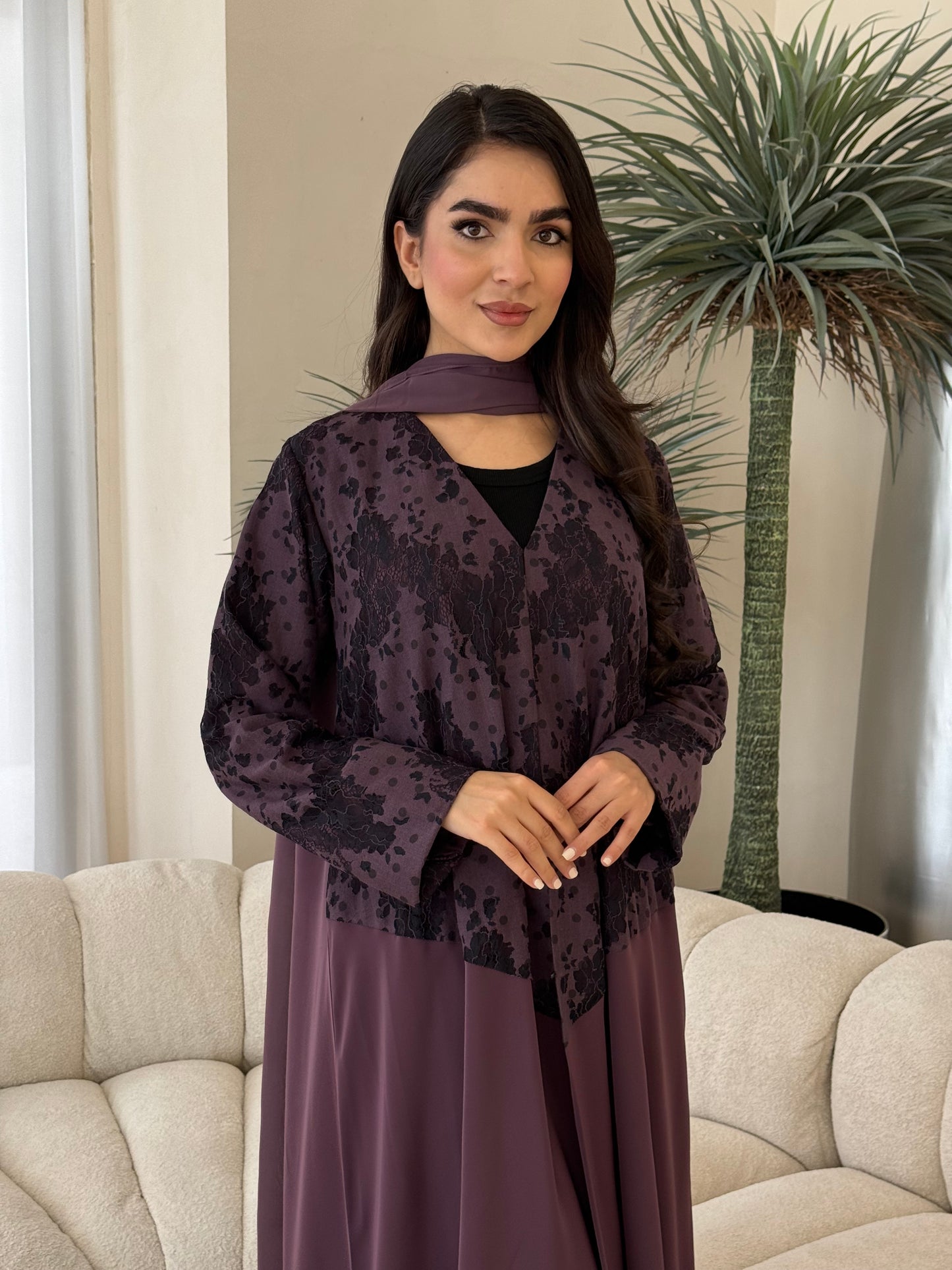 O 351  Summer Ease Abaya🩶