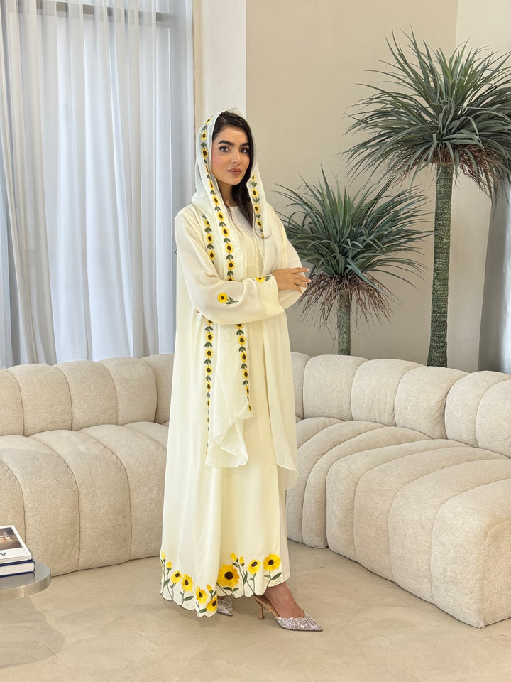 O 355 Sunflower Bloom Abaya 🌻