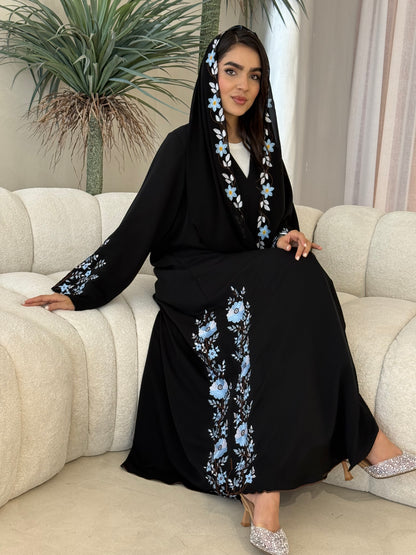O 356 Embroidered Grace Abaya🩵