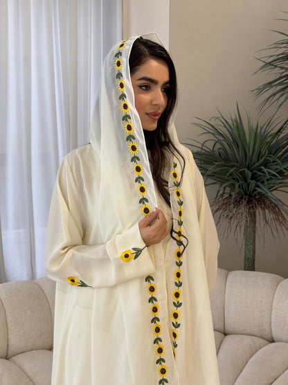 O 355 Sunflower Bloom Abaya 🌻