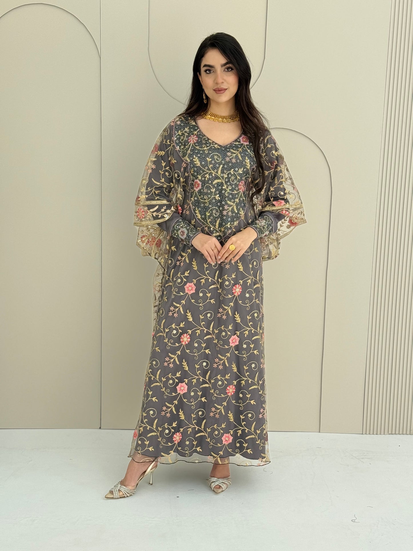 O 218 Emirati Bloom Couture Dress
