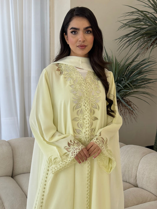 O 354  Luna Summer Abaya 💛