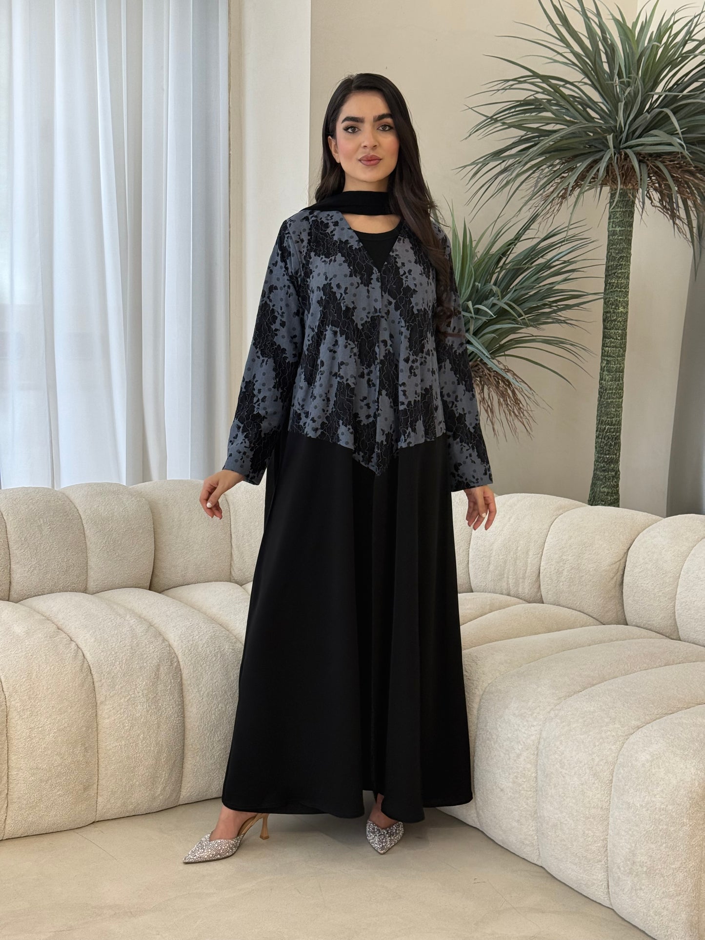 O 351  Summer Ease Abaya🩶