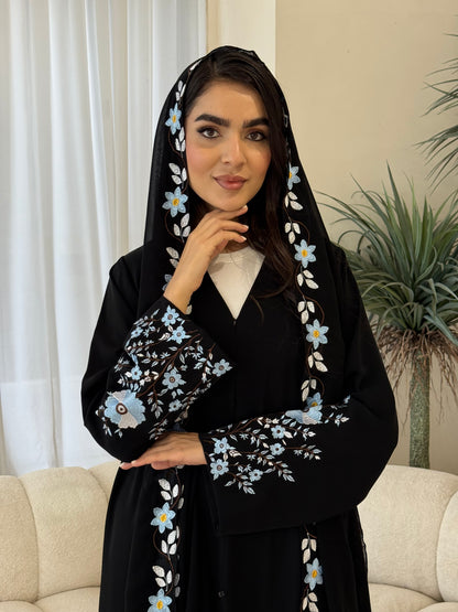 O 356 Embroidered Grace Abaya🩵