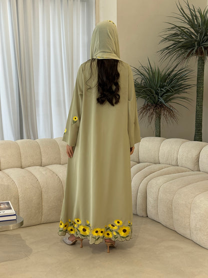 O 355 Sunflower Bloom Abaya 🌻