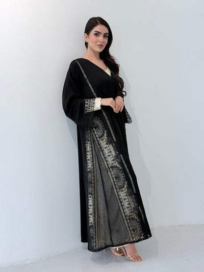 O 336 Velmora Black Abaya ✨