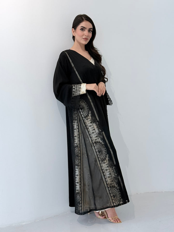 O 336 Velmora Black Abaya ✨