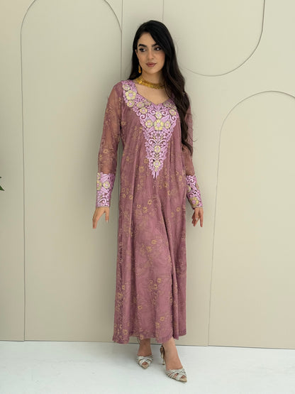 O 321 French Lace 3D Elegance Couture Dress