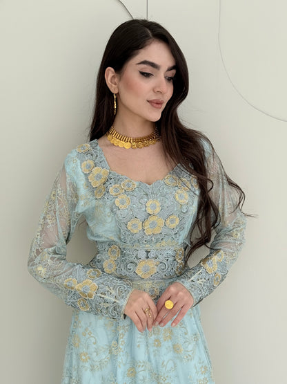 O 321 French Lace 3D Elegance Couture Dress