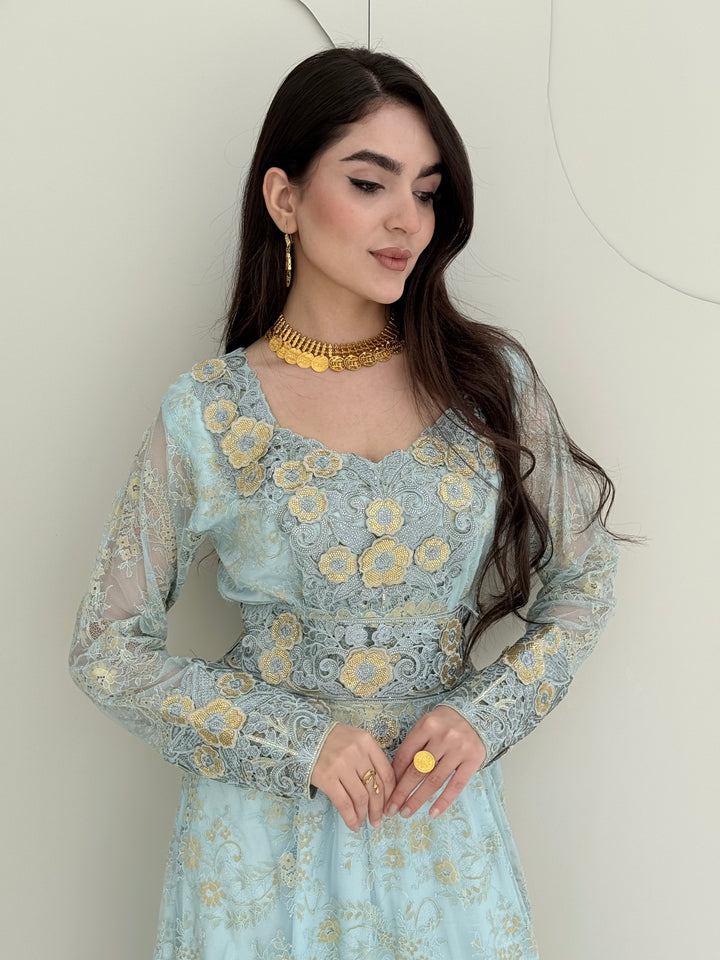 O 321 French Lace 3D Elegance Couture Dress