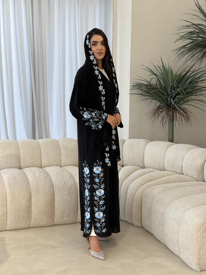 O 356 Embroidered Grace Abaya🩵