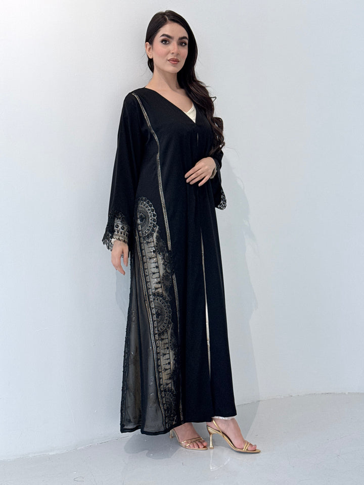 O 336 Velmora Black Abaya ✨