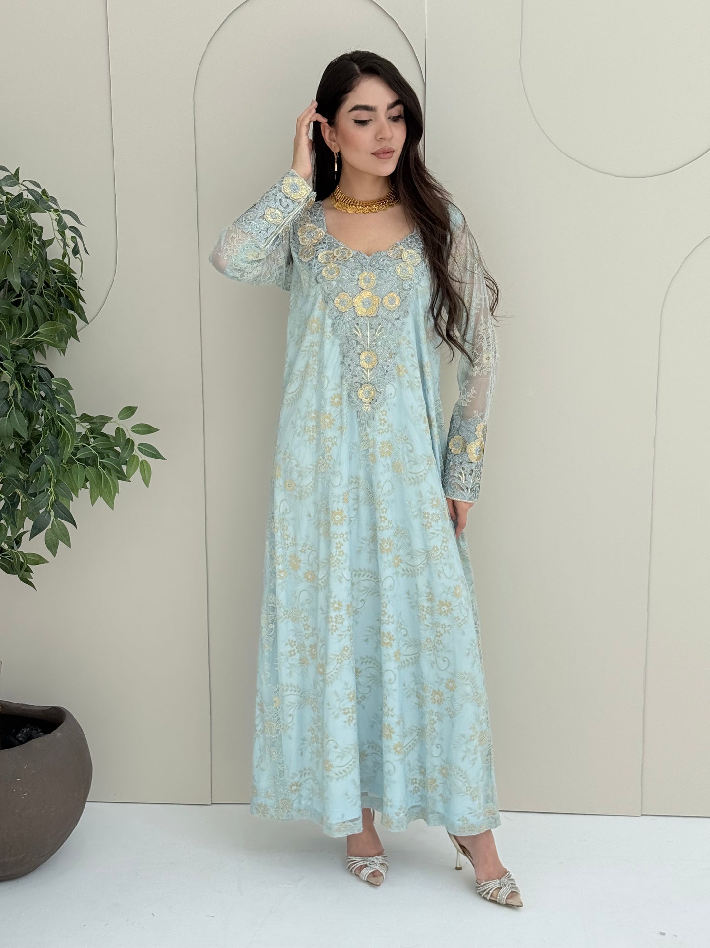 O 321 French Lace 3D Elegance Couture Dress