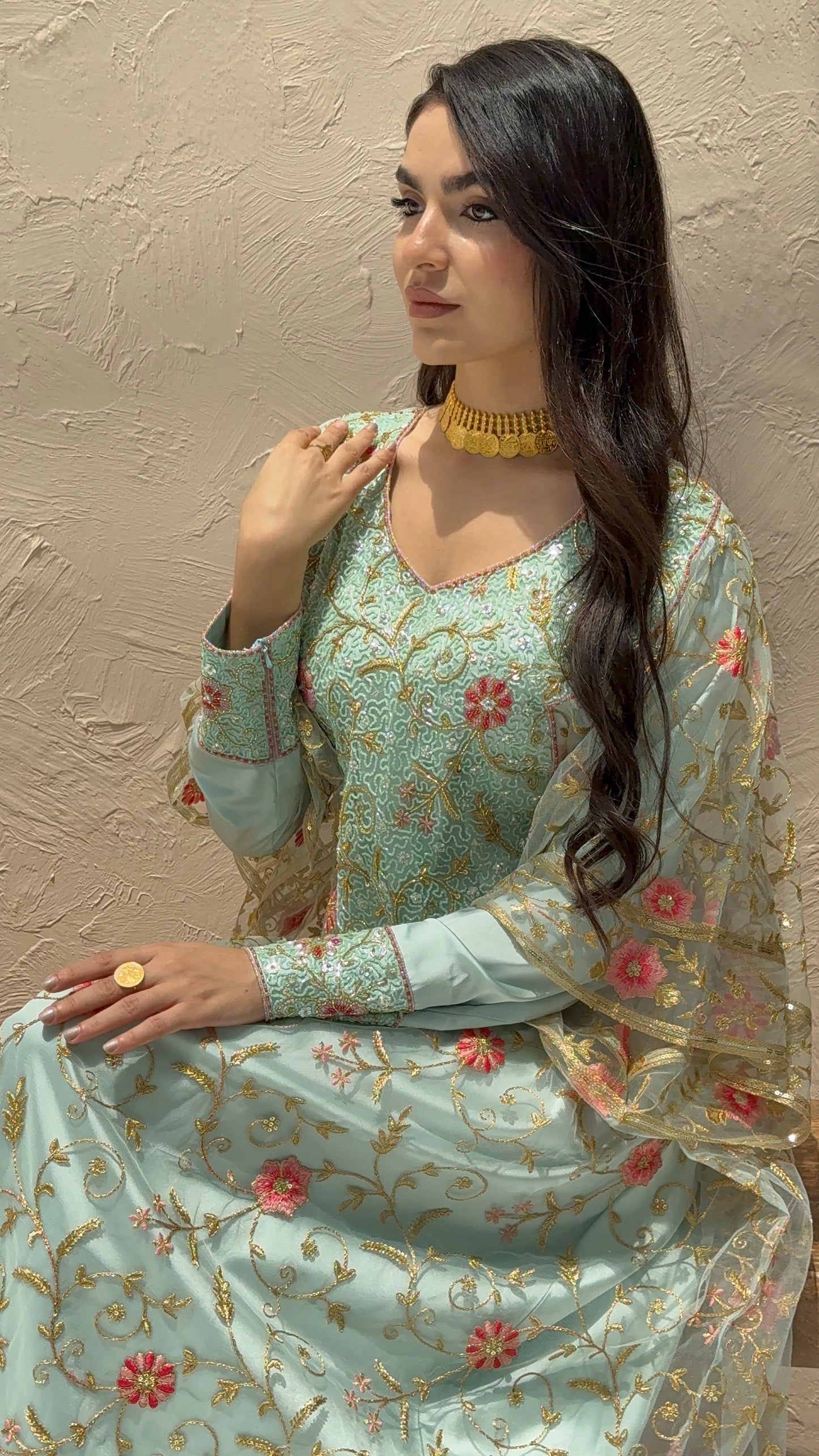 O 218 Emirati Bloom Couture Dress