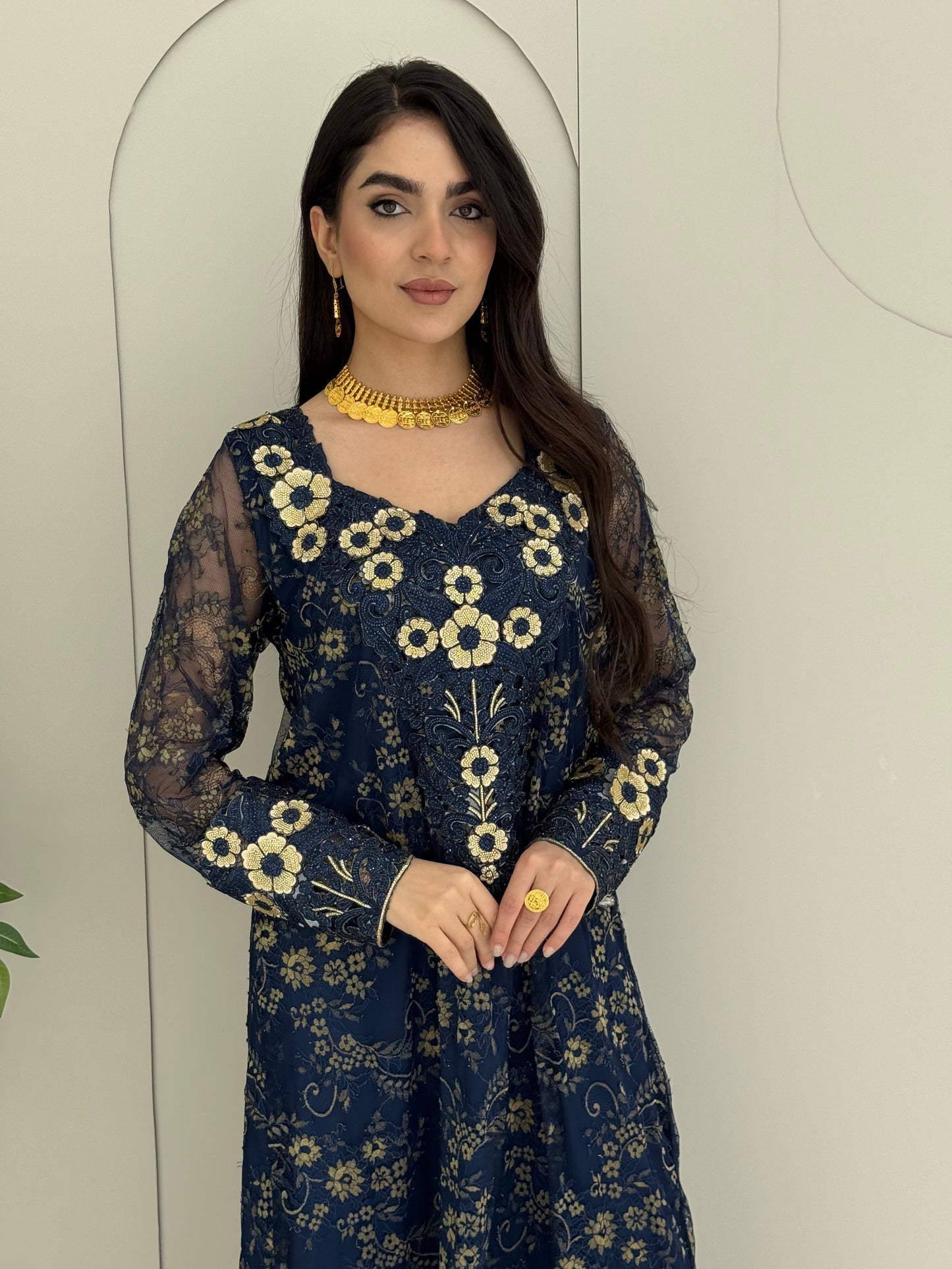 O 321 French Lace 3D Elegance Couture Dress