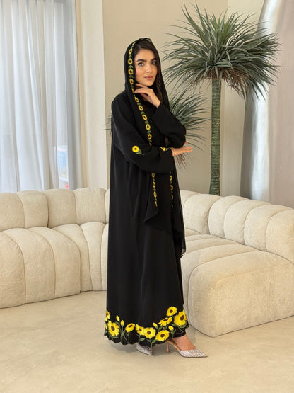 O 355 Sunflower Bloom Abaya 🌻