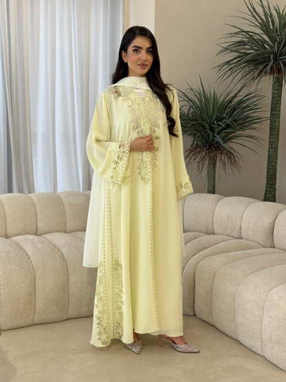 O 354  Luna Summer Abaya 💛