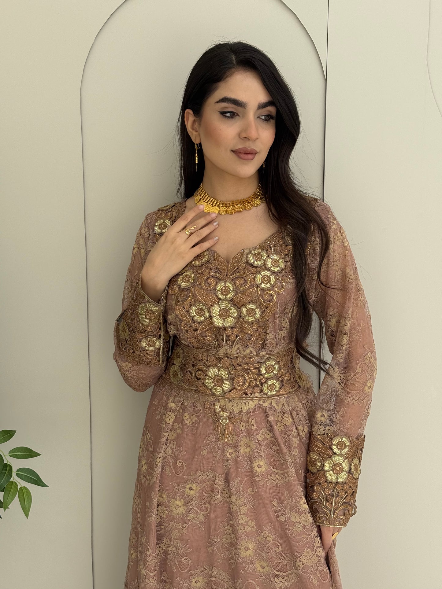 O 321 French Lace 3D Elegance Couture Dress