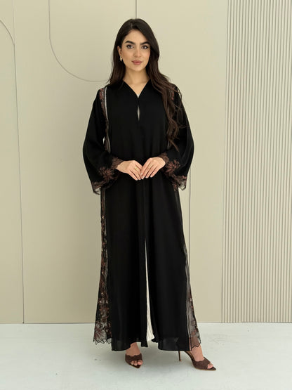 O 314 Midnight Mocha Couture Abaya