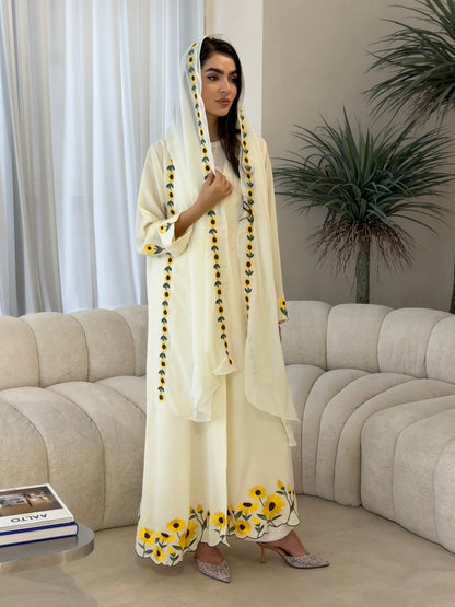 O 355 Sunflower Bloom Abaya 🌻
