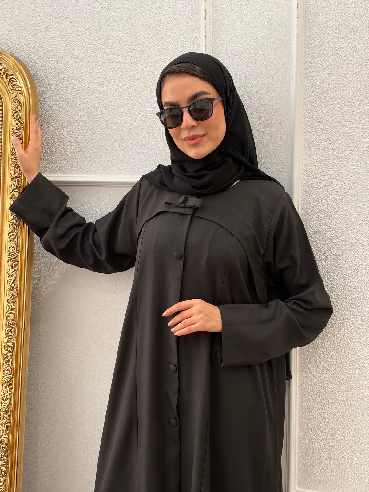 O366 bow abaya 🎀