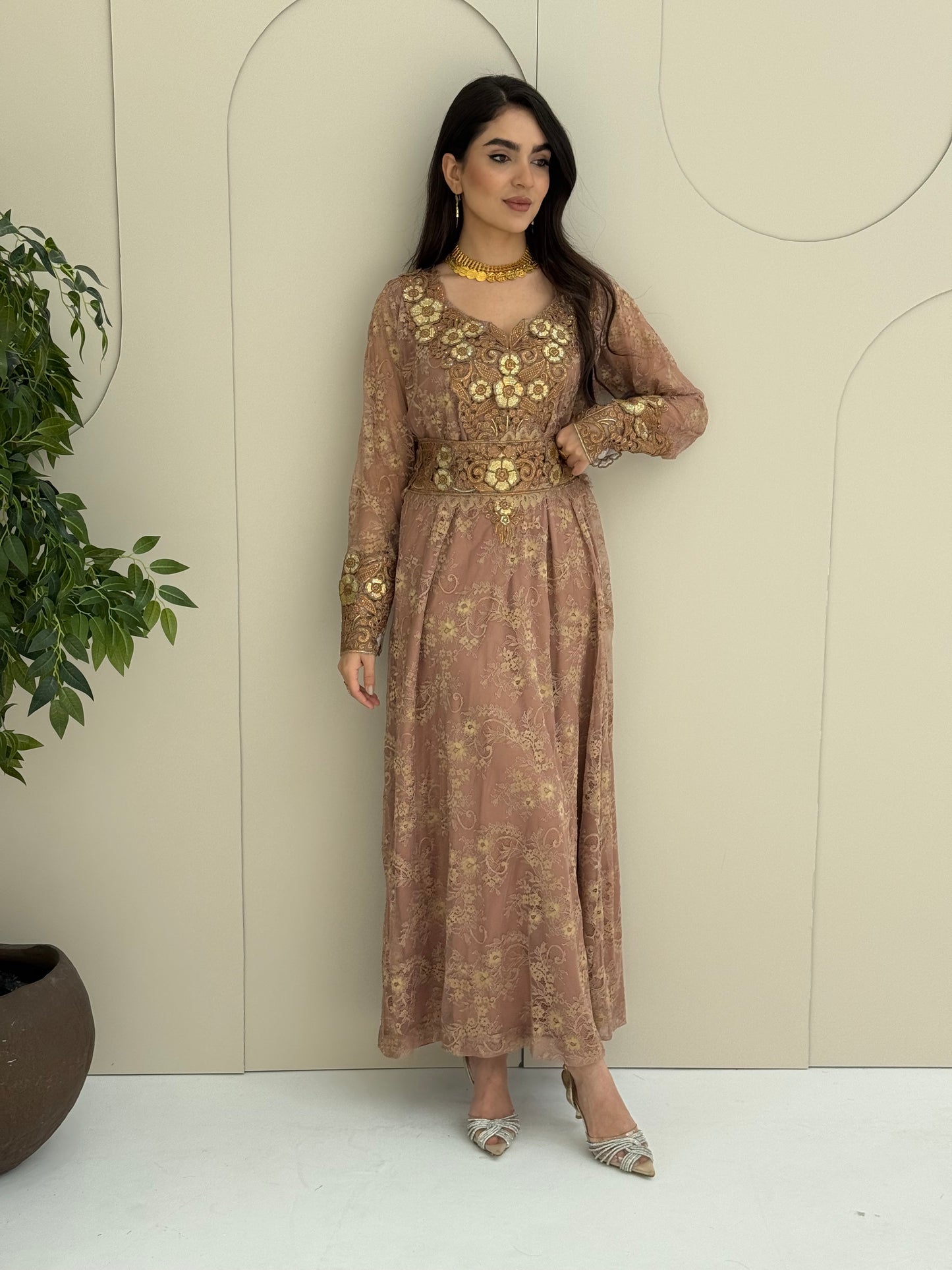 O 321 French Lace 3D Elegance Couture Dress