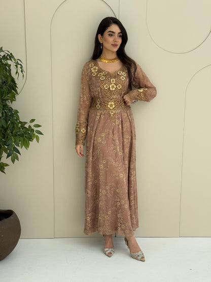 O 321 French Lace 3D Elegance Couture Dress