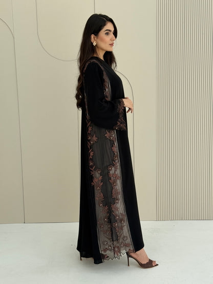 O 314 Midnight Mocha Couture Abaya