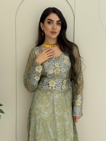 O 321 French Lace 3D Elegance Couture Dress