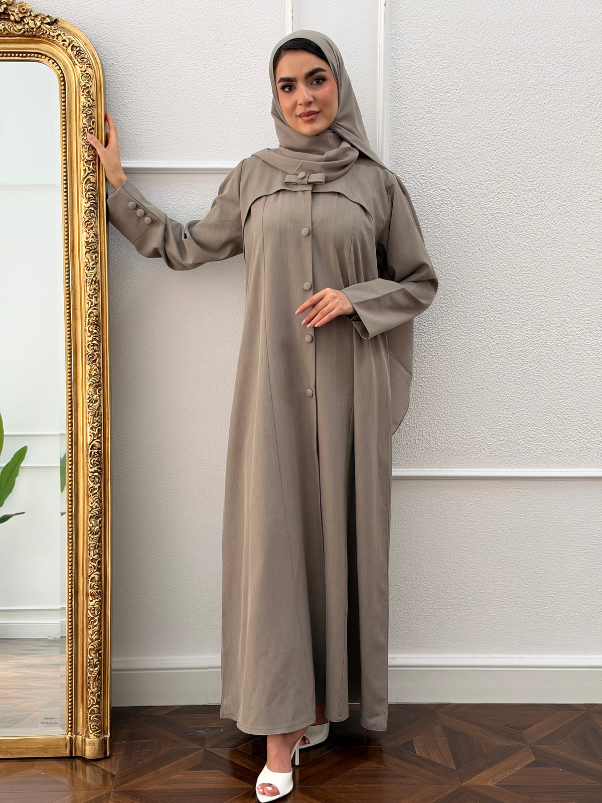 O366 bow abaya 🎀