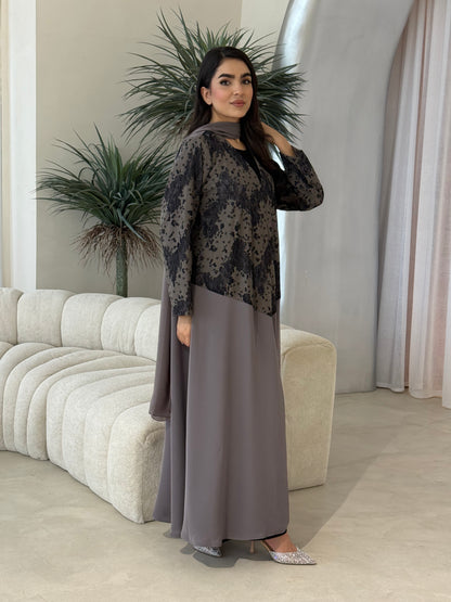 O 351  Summer Ease Abaya🩶