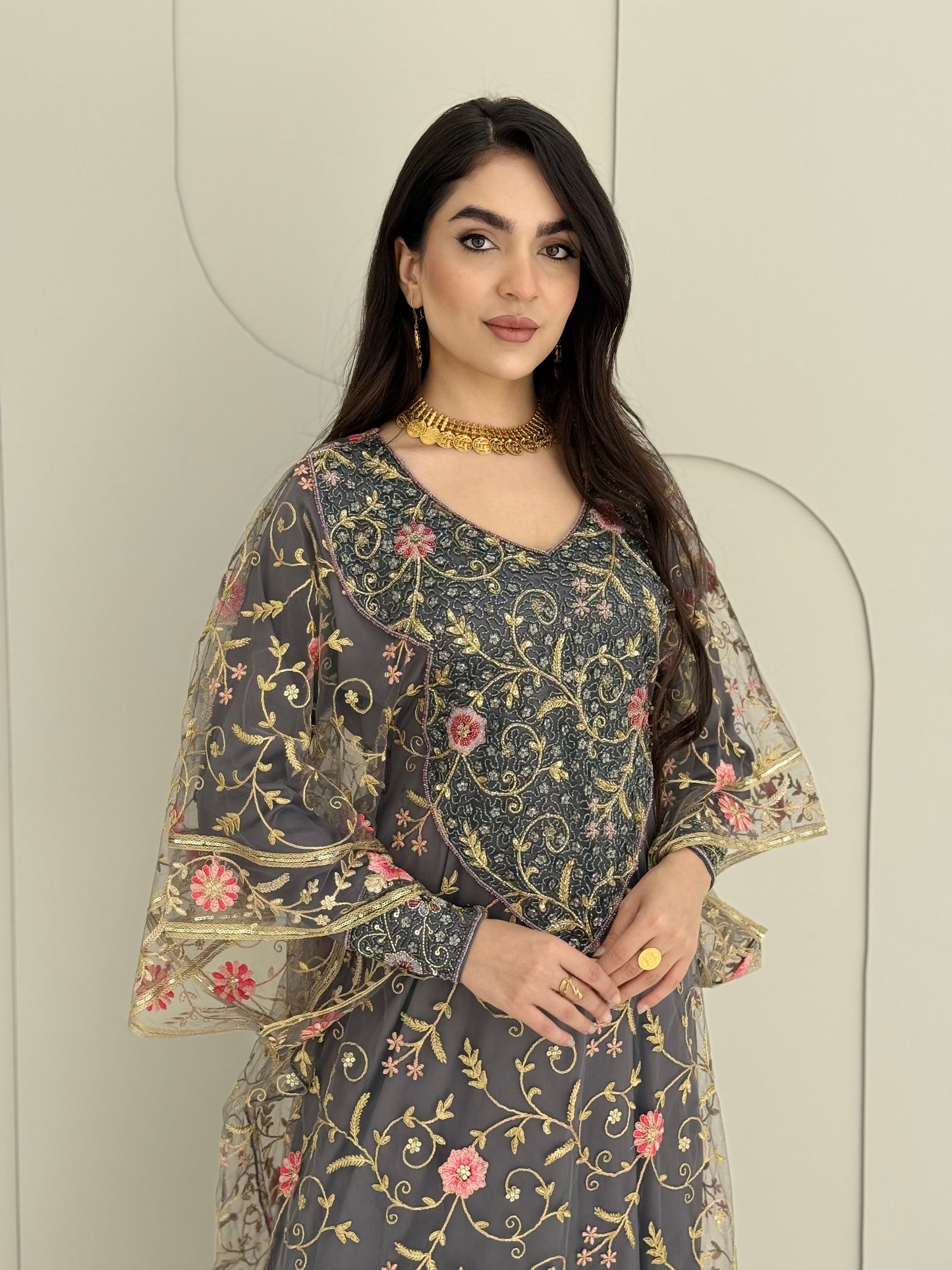 O 218 Emirati Bloom Couture Dress