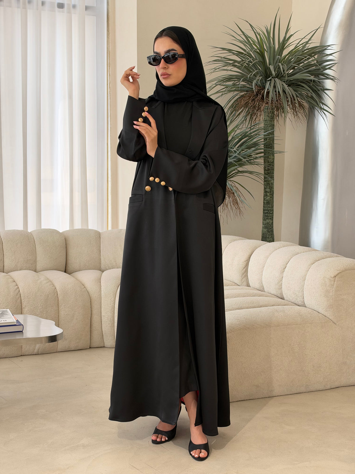 O 379 Ruby Noir Abaya ❤️‍🔥