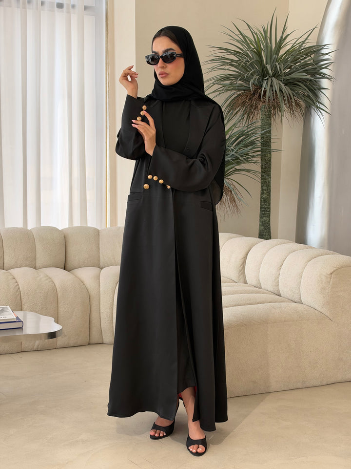 O 379 Ruby Noir Abaya ❤️‍🔥