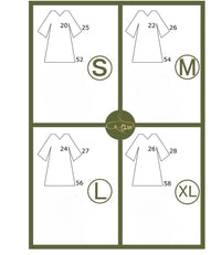 o abaya sizing chart