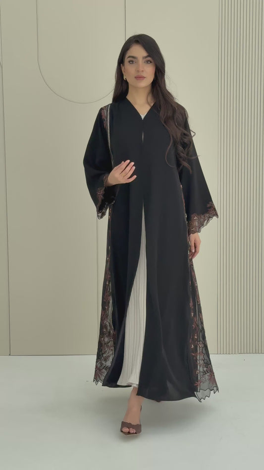 O 314 Midnight Mocha Couture Abaya
